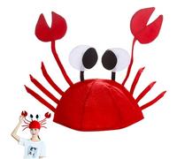 Muzrunq Crab Hat, Unique Funny Hats with Claws Men's Women's Novelty 3D Crab Seafood Cap for Halloween Decoration Party Supplies