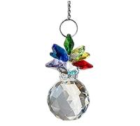 Muzrunq Crystal Suncatchers Pineapple Sun Catcher Window Hanging Crystal Suncatchers Rainbow Maker Chandelier Pendant Curtain Wedding Decor Gift