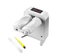 Muzrunq Electric Dumpling Maker Dumpling Dough Maker Automatic Household Pressure Dumpling Wrappers Pinch Dumplings Machine with Spoon and Brush 3Pcs