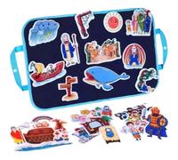 Muzrunq Felt Board for Toddlers, Bible Stories Felt Board Set, Flannel Stories Include Noah's Ark, and The Whale, David and Goliath, Nativity Scene for Kids Christmas.
