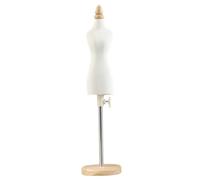 Muzrunq Female Sewing Mannequin 1/4 Size, Adjustable Height 16.1-22.8 Inch, Polyethylene Material, For Female Dressmakers, Designers, Doll Enthusiasts