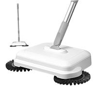 Muzrunq Floor Sweeper, 2-in-1 360° Rotating Hand Push Sweeper with Long Handle, High-Efficiency Manual Carpet & Hard Floor Cleaning Tool for Home & Office