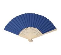 Muzrunq Folding Fan for Women, Navy Blue Vintage Elegant Silk Hand Fan with Bamboo Frames for Dance Music Festival Wedding Church Decoration Party