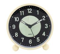 Muzrunq Glow in the Dark Clock 4.5 Inch Silent Luminous Alarm Clocks for Bedrooms, Desktop, School, Battery Not Included