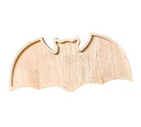 Muzrunq Halloween Charcuterie Board, Bat Shaped Halloween Serving Tray Spooky Plates Wooden Fruit Plates Sushi Dish Cheese Cutting Board Decorations.