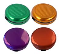 Muzrunq Japanese Coin Organizer, 4PCS 3.4 Inch 7 Slots Portable Coin Dispenser with Mirror Hard Case Organizer and Storage for Handbag Car