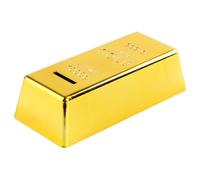 Muzrunq Kids Piggy Bank, Fake Gold Bar Piggy Bank Saving Money Box Wealth Good Luck Success Decor for Kids Children Easter Birthday Party Favor