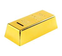 Muzrunq Kids Piggy Bank, Fake Gold Bar Piggy Bank Saving Money Box Wealth Good Luck Success Decor Money Box Coin for Kids Children Easter Birthday Party Favor
