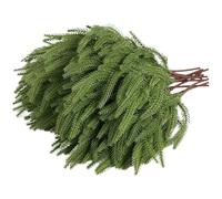 Muzrunq Norfolk Pine Stems Artificial Pine Branches Christmas Stems 12PCS 20.4'' Realistic Soft Glue Norfolk Pine Christmas Stems Indoor Outdoor Home Decor