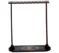 Muzrunq Pendulum Holder Black Pine Wood Pendulum Stand Crystal Display Holder for Wiccan Supplies Gift Pendulum Board Fortune Teller Props, Wooden Display Stand Style1