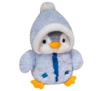 Muzrunq Penguin Plush, Cute Penguin Stuffed Animal with Hat and Clothes 10" Cuddly Christmas Stuffed Animals, Soft Body Pudgy Penguins Winter Ornament Gift, Blue Penguin Plush