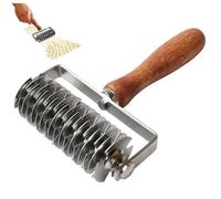 Muzrunq Pie Crust Cutter Lattice Cutter Pastry Tool with Stainless Steel Blade and Wooden Handle