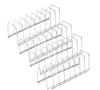 Muzrunq Plate Holder 4Pcs Plate Organizer for Cabinet Plate Rack Stainless Steel Kitchen Organiser for Cutting Boards,Bakeware,Cooling Racks,Pots & Pans,Serving Trays