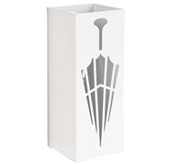Muzrunq Umbrella Stand 6.5x6.5x16.5 Ventilated Moistureproof Iron Umbrella Holder with Hollow-Out & Non-Slip Bottom for Entryway Indoor, White HOME.