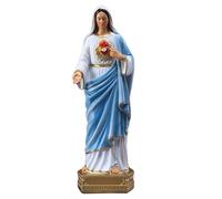 Muzrunq Virgin Mary Statue 8 inch Lifelike Mother Mary Statue Catholic Hand Painted Resin Blessed Mother Figure Catholic Blessed Statues