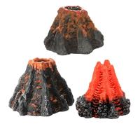 Muzrunq Volcano Toy, 3Pcs Simulation Resin Aquarium Volcano, Bubble Maker Aquarium Decor for Landscape, Mini Garden Fish Tank Air Bubbler Decorations