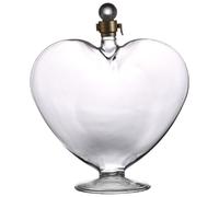 Muzrunq Whiskey Decanter 500ml Heart Shaped High Borosilicate Glass Tequila Decanter with Stopper Transparent Liquor Bottle Wine, Liquor, Whiskey Bottle