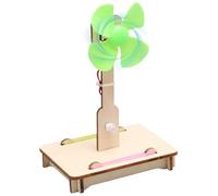 Muzrunq Windmill Kit, Wooden Wind Turbine Generator Kit, Mini Teaching Generator Kids Building for Kids DIY Educational Physics Experiment Auto Tools Kid Toys