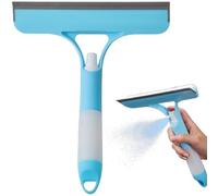 Muzrunq Window Squeegee with Scrub Sponge & Spray 8.5x10 Squeegee for Window Cleaning/Wall/Kitchen Counter/Automobile Multifunctional Glass Scraper