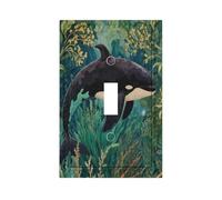 MUZUMU Mushrooms Forest Nature Botanical Art Light Switch Covers 1 Gang Single Toggle Wall Plate Decorative Switchcover Electrical Switchplate for Country Living Decor