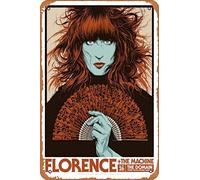 Muzuputs Florence and The Machine 2019 Sydney Ken Taylor Poster Royal Gardens 12 X 8 Inches Vintage Retro Metal Tin Sign Art Decor