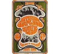 Muzuputs Jefferson Airplane Poster 12 X 8 Inches Vintage Retro Metal Tin Sign Art Decor