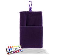 MUZZANO Original Cocoon Pouch with 3 Ultraclear Screen Protector for Nokia Lumia 1020 - Purple