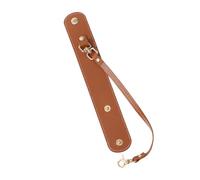 MUZZIOU Vintage Leather Glove Holder Strap With Clasp, Leather Towel Holder for Handbag, Glove Strap Leather for Hat Outdoor Camping Tourism Women Bag Gift, Brown, 5.9*1.1inch/ 15*3cm