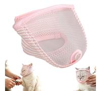 Muzzle for Cats Protective Adjustable Strap Mesh Head Cover