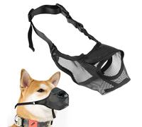 Muzzle for Dogs, Adjustable Muzzle for Medium Dogs with Velcro Closure, Breathable and Comfortable, for Anti-Barking Licking, Prevents Biting, Chewing, Allows Panting and Drinking (Black L)