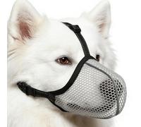 Muzzle for Medium Dogs, Adjustable with Reflective Trimmings | Anti-Bite Mesh Muzzle - for Small, Medium, Large and Puppies, Anti-Redding, Grooming, Anti-Barking, Visiting
