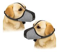 Muzzle for Small Dog, 2 Pack Soft Dog Muzzles with Reflective Strip for Grooming, Walking, Training, Vet Visits, Adjustable Breathable Mesh Design for Chihuahua, Jack Russell and Other Small Breeds (X