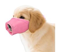 Muzzle for Small Dogs, Breathable Adjustable Anti-Biting Dog Muzzle Pink Soft Anti-Chewing Puppy Mouth Cover for Chihuahua Poodles Pet Grooming Vet Visit