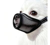 Muzzle for Small Medium Dogs to Prevent Biting for Short Nosed Dogs, Westie Cockapoo Dachshund, Soft Breathable Lightweight Mesh, Open Front, Grooming and