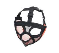 Muzzle Method English Dog Muzzle Short Mouthed Dog Anti Anti Eating Cat Collar with Bell (Orange, L)