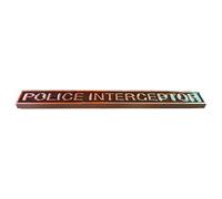 Muzzys Police Interceptor Badge Emblem, Compatible With: Ford Crown Vic Victoria CVPI P71 Universal Stick On Mustang Taurus Explorer Edge F150, Chevrolet Caprice Impala Tahoe, Dodge Charger, Trunk