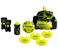 MV Toys Kickmaster New Backpack Shin Pads Cones Football Water Bottle Training Kit Set