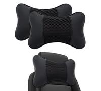 MVBILMSF 2 Pcs Car Neck Pillows for Driving Seat for Vauxhall Corsa D 2007-2014, Car Seat Head Support Car Headrest Pillow for Driving,Black