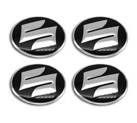 MVBILMSF 4 Pcs Car Wheel Hub Center Cap Stickers for Suzuki 56mm, Wheel Trim Sticker Badge Emblem Decal hubcap stickers Graphic Decals Badge,Black