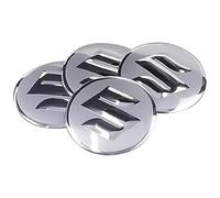 MVBILMSF 4 Pcs Car Wheel Hub Center Cap Stickers for Suzuki 56mm, Wheel Trim Sticker Badge Emblem Decal hubcap stickers Graphic Decals Badge,Silver