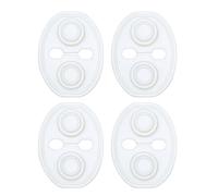 MVBILMSF 4 Pcs Door Lock Cover Latch Protector for Toyota Proace City Verso LWB 2020-, Silent Shock Pads Silicone Car Door Lock Protective Cover,White