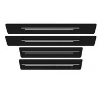 MVBILMSF 4Pcs Car Door Sill Protector Strips for Skoda Fabia 2018-2023, Carbon Fiber Threshold Protective Welcome Pedal Protector Cover,White