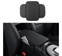 MVBILMSF Car Armrest Cushion for Hyundai Kona 2 & N-Line 2023-2026, Leather Armrest Seat Box Cover Protector Car Center Console Cushion Pad Car Armrest Storage Box Mat,Black