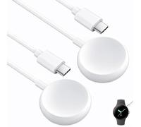 MVBOONE 2PACK Watch Charger Cable for Google Pixel-Watch, Magnetic Replacement USB Type C Charging Cable Cord Stand for Google Pixel Smartwatch, 3.3FT, White