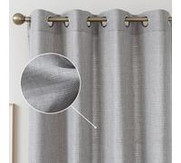 MvchennL Linen Textured Curtains, 96 Inch Curtains 2 Panel Set, Light Filtering Semi Sheer Drapes, Elegant Grommet Top Window Treatments for Living Room/Bedroom/Dining Room