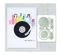 Mvchifay Cutting Dies Metal Stencils Scrapbooking Tool DIY Craft Carbon Steel Embossing Template for Paper Card Making (Music Record)