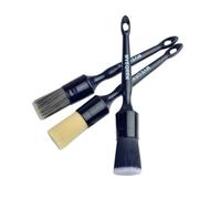 MVEQRRN 3pcs Car Detailing Brush Set-1pcs Boars Hair Car Detailing Brushes,1pcs Ultra Soft No Scratch Detailing Brush for Air Vent,Leather Seat 1pcs Detail Brushes car Detailing for Interior Exterior