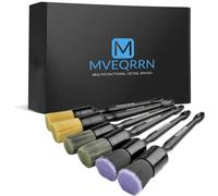 MVEQRRN 6pcs Car Detailing Brush Set-2pcs Boars Hair Car Detailing Brushes,2pcs Ultra Soft No Scratch Detailing Brush for Air Vent,Leather Seat 2pcs Detail Brushes car Detailing for Interior Exterior