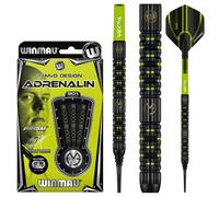 WINMAU Michael van Gerwen MvG Adrenalin Tungsten Softip Darts Set 22g with Prism Flights and Vecta Shafts (Stems)