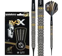 WINMAU - Michael Van Gerwen MvG - EvoX 18g Barrel / 20g Full Weight - Professional Soft Tip Darts Set with Dart Flights and Stems (Shafts)